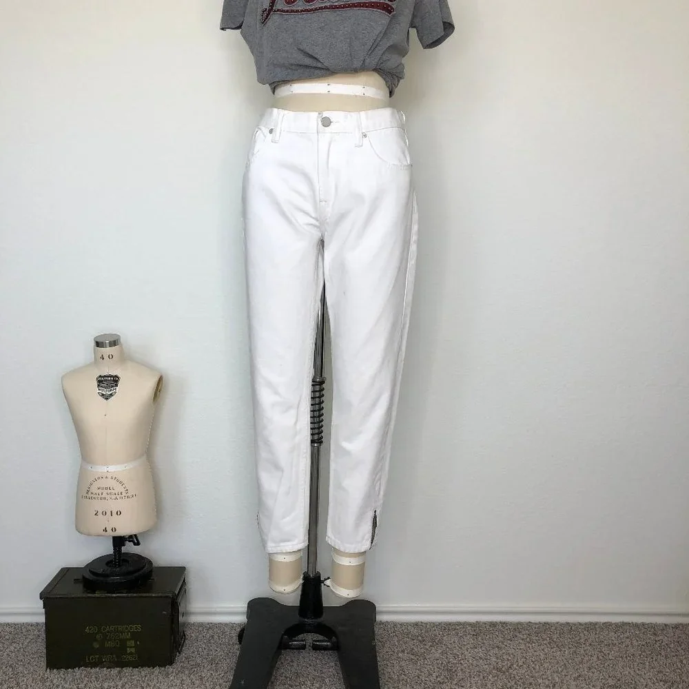 AllSaints Jasper Denim Jeans Cropped Ankle Zip - Picture 2 of 12